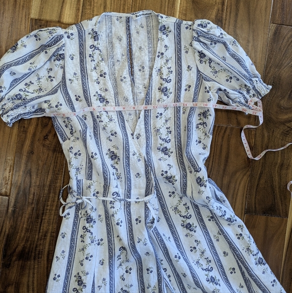 Reformation Veronika Midi Linen Dress - Roquefort - Medium - Picture 9 of 9